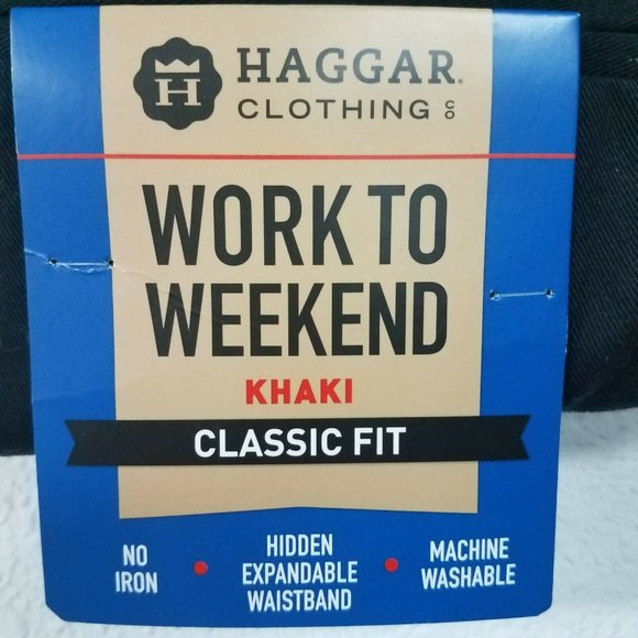 Haggar Mens Work To Weekend Hidden Expandable Wais - Picture 5 of 5